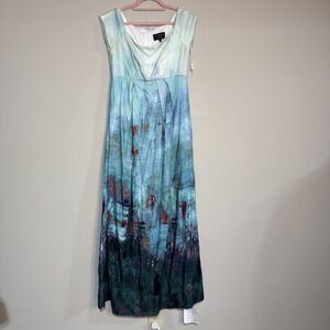 TIFFANY ROSE Aria Maternity Off Shoulder Maxi Dress Sz 1 (4-6) Nwt Aqua Ombre